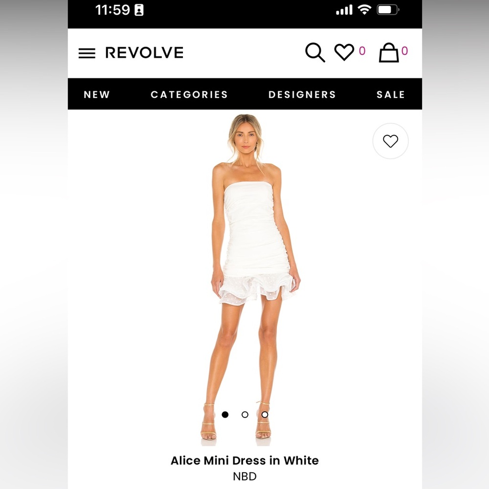 NBD white mini dress